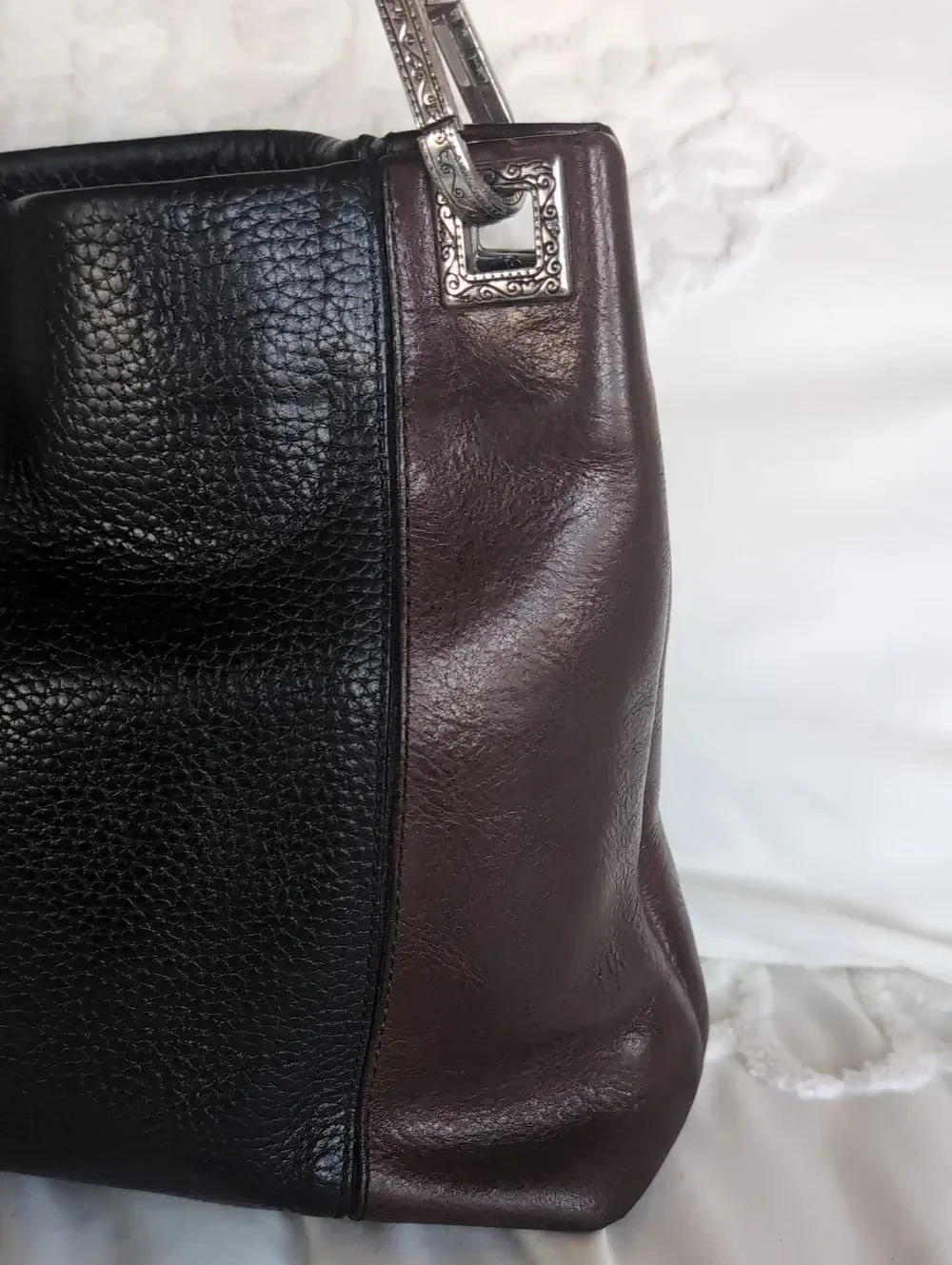 Brighton Bailey Shoulder Bag Ferrara Collection Brown&Black Combo Braided Handle
